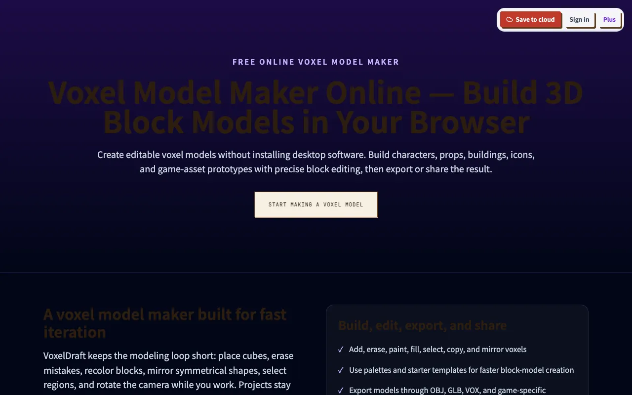 Screenshot of Voxel Model Editor