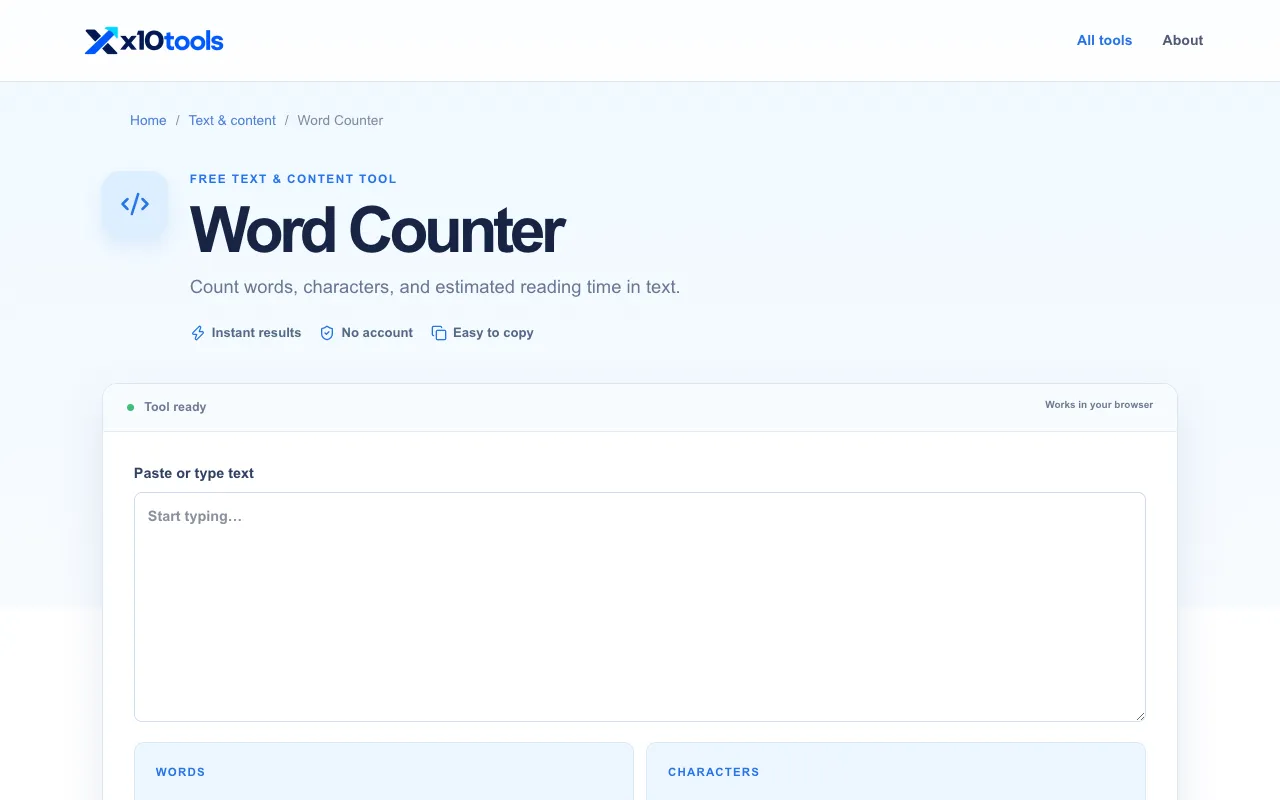 Screenshot of X10Tools