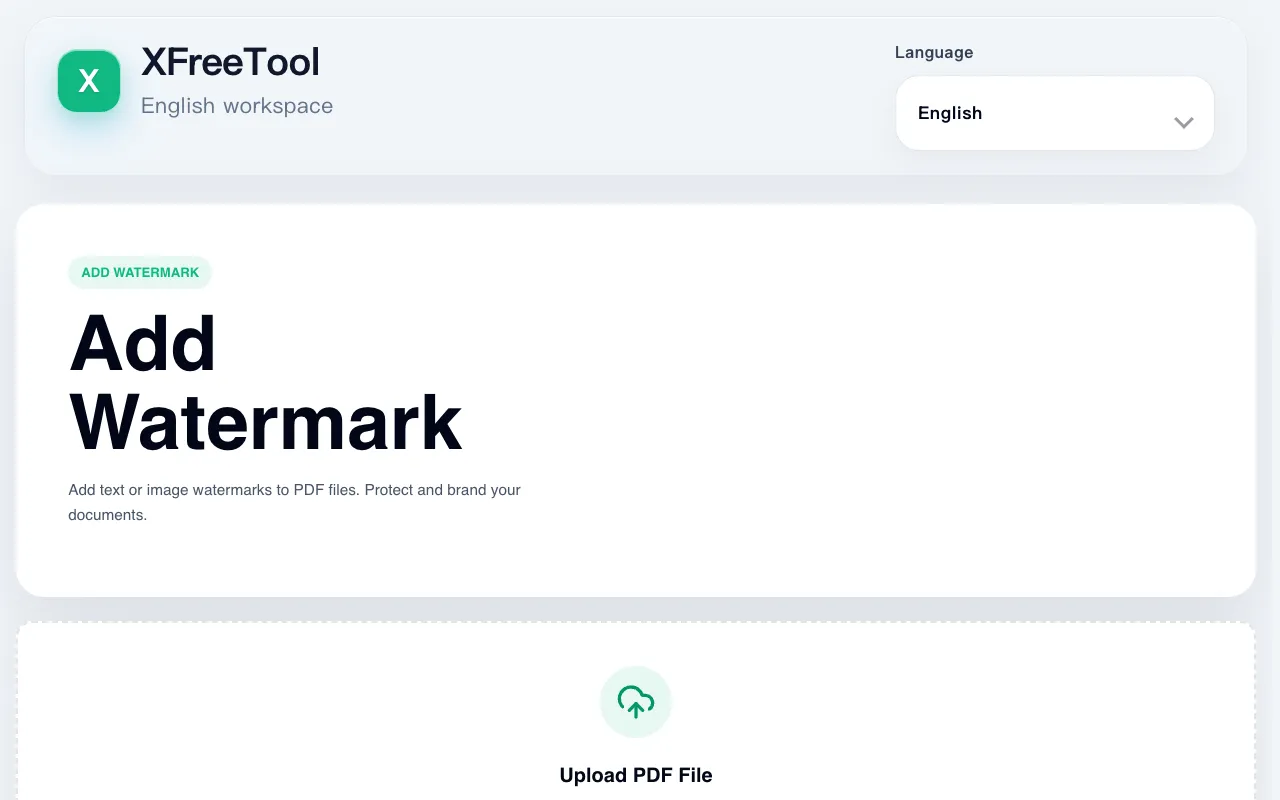 Screenshot of Add Watermark on XFreeTool