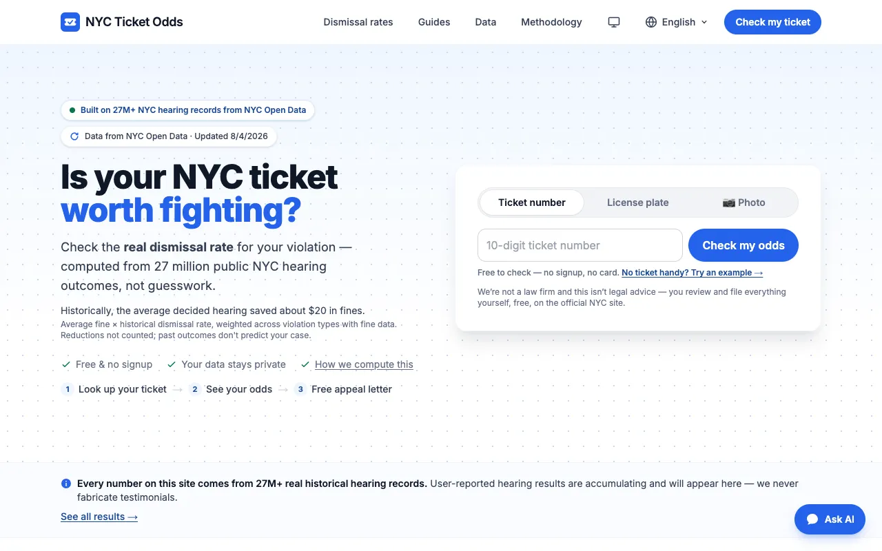 Screenshot of Ticket Appeal Assistant